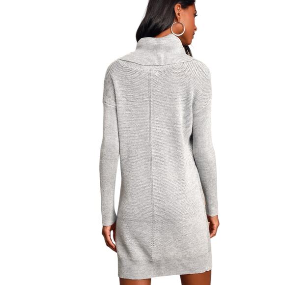Lulu’s Tea Reader Sweater Dress - Grey - Small - Picture 4 of 15